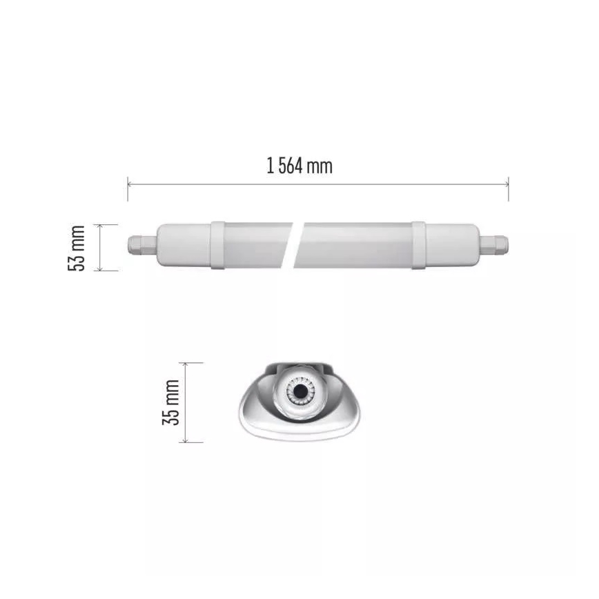 LED Индустриална лампа LED/45W/230V IP65 4000K 156,4 см