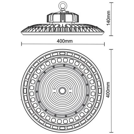 LED Индустриална лампа UFO HIGHBAY LED/200W/230V 5000K IP65