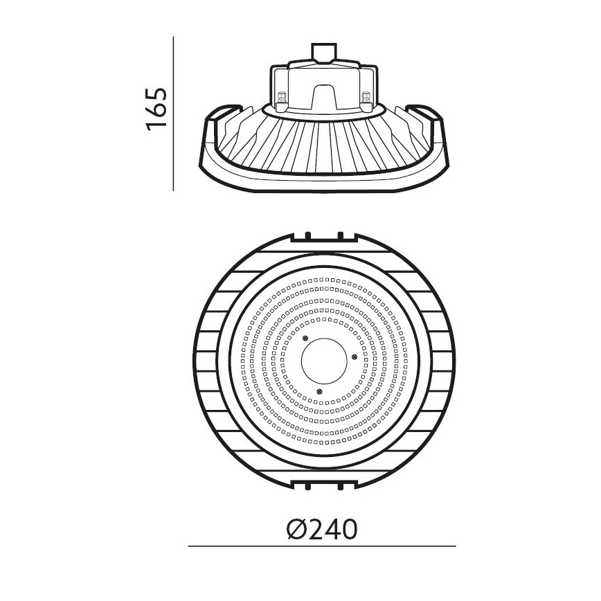 LED димируема индустриална лампа за големи натоварвания NINA HIGHBAY LED/100W/230V 4000K IP65