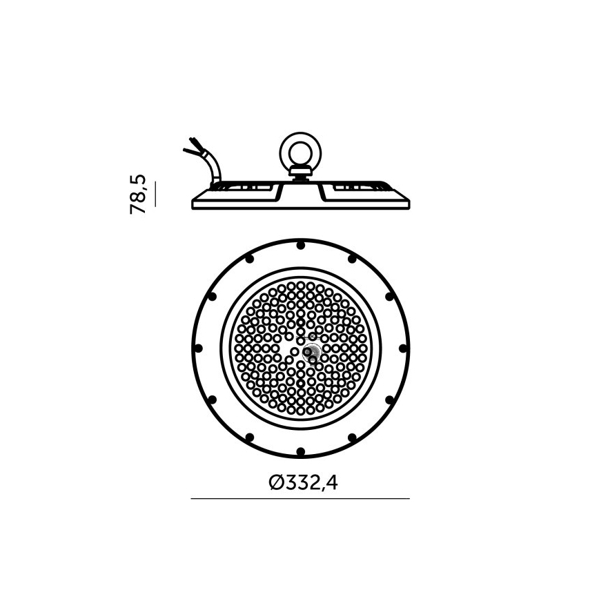 LED Индустриална техническа лампа GRAZA HIGHBAY LED/200W/230V 4000K IP65