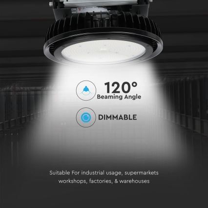 LED димируем индустриален осветител High Bay LED/500W/230V 4000K IP65 черен