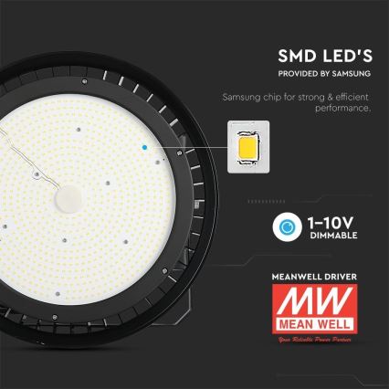 LED димируем индустриален осветител High Bay LED/500W/230V 4000K IP65 черен