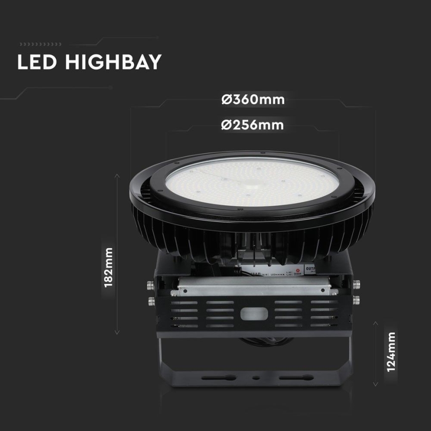 LED димируем индустриален осветител High Bay LED/500W/230V 4000K IP65 черен