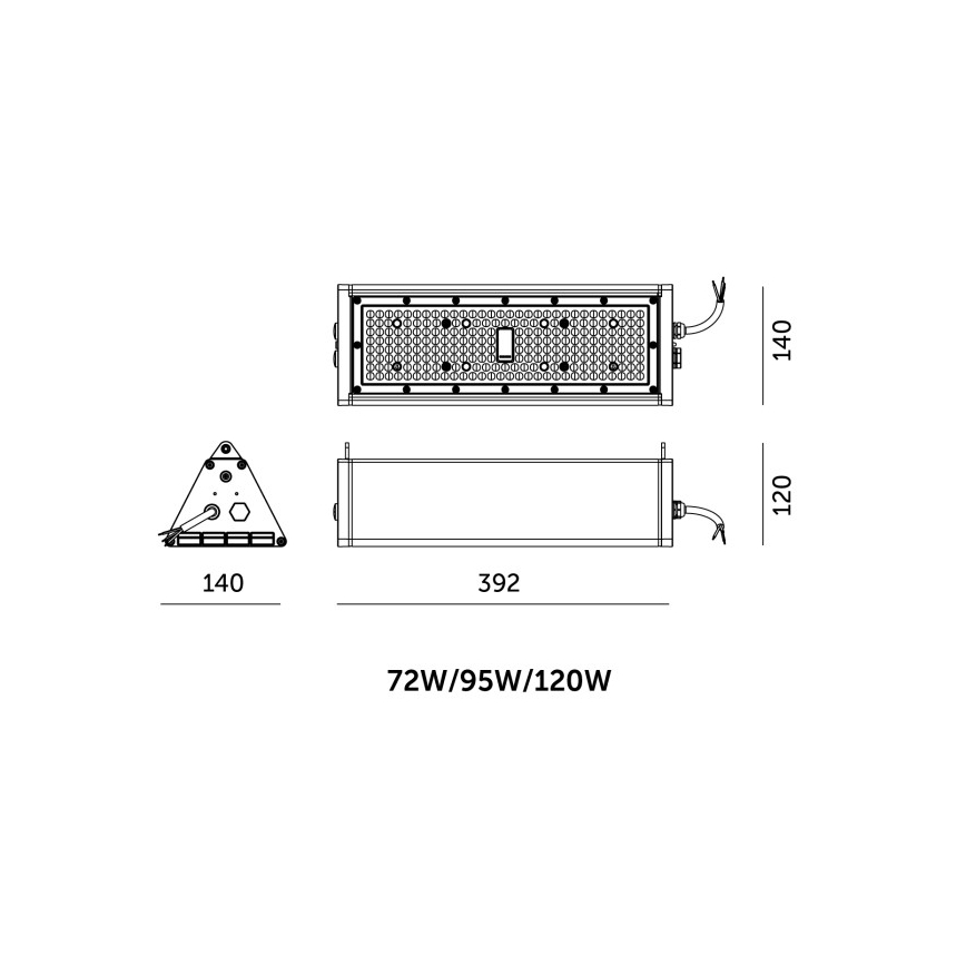 LED димируемо индустриално техническо осветително тяло NICO HIGHBAY LED/72/95/120W/230V 3000/4000/6000K IP65