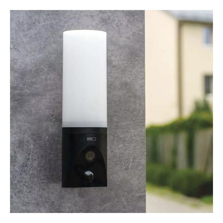 LED Умна външна камера с осветление GoSmart LED/12W/230V 3200K IP65 Wi-Fi Tuya черна