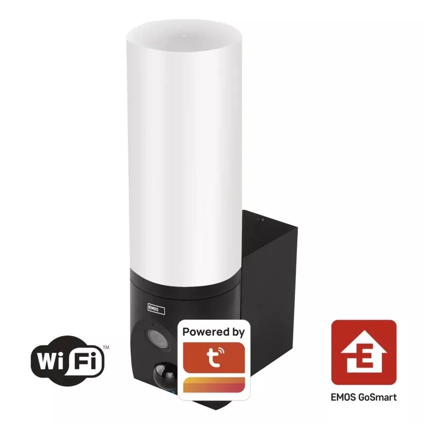 LED Умна външна камера с осветление GoSmart LED/12W/230V 3200K IP65 Wi-Fi Tuya черна