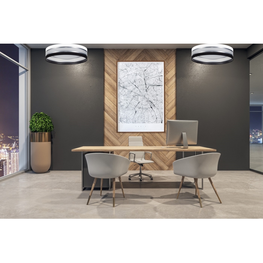 LED Лампа CORAL 1xLED/24W/230V черна/бяла