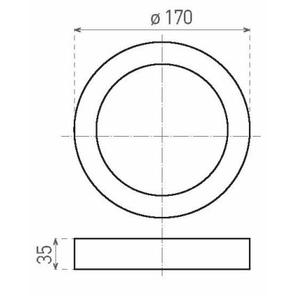 LED Лампа FENIX LED/12W/230V 3800K Ø 17 см