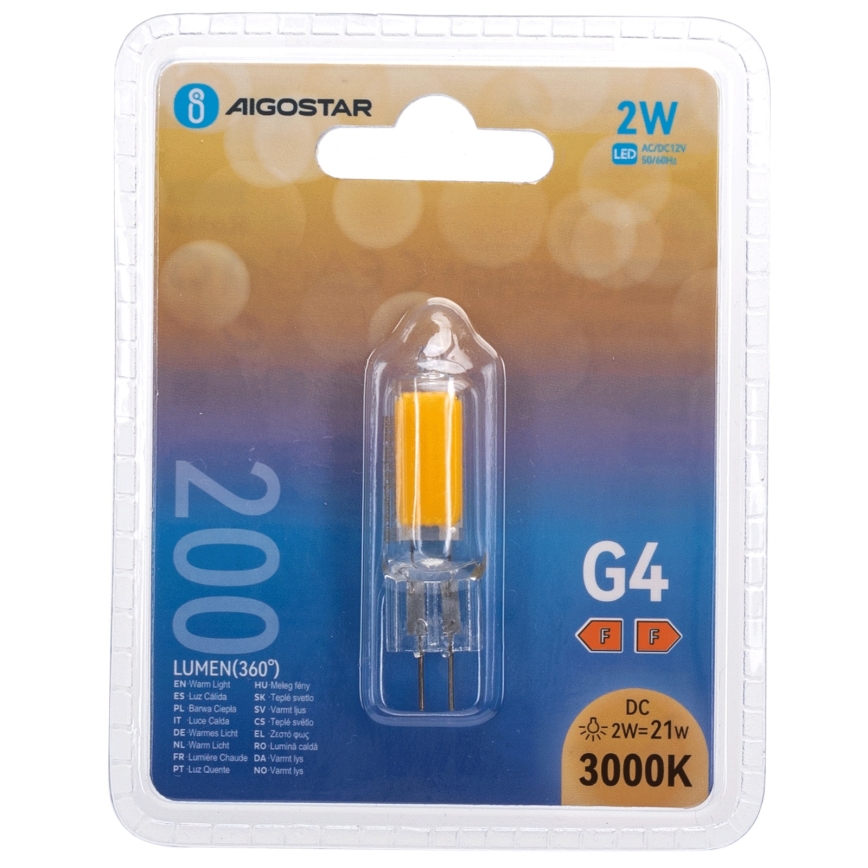 LED лампа G4/2W/12V 3000K - Aigostar