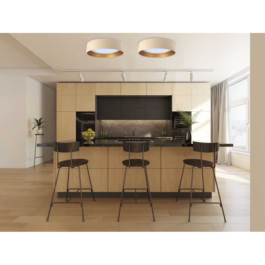 LED Лампа GALAXY 1xLED/24W/230V бежов/златист