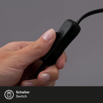 LED лампа с щипка 1xE27/4,2W/230V 2700K черна