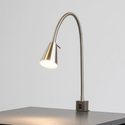 LED лампа с щипка 1xGU10/4,7W/230V матов хром