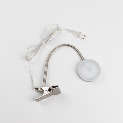 LED лампа с щипка LED/3,2W/230V матов хром