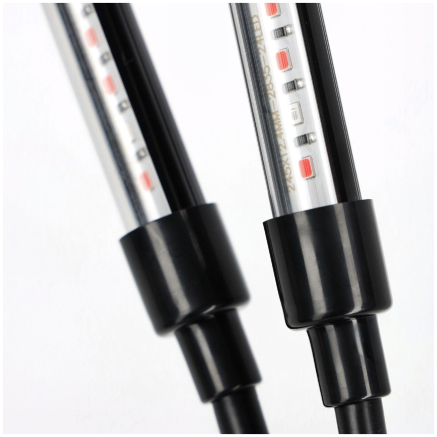 LED регулируема гъвкава настолна лампа с клипс за отглеждане на растения VITARO 4xLED/10W/230V черна