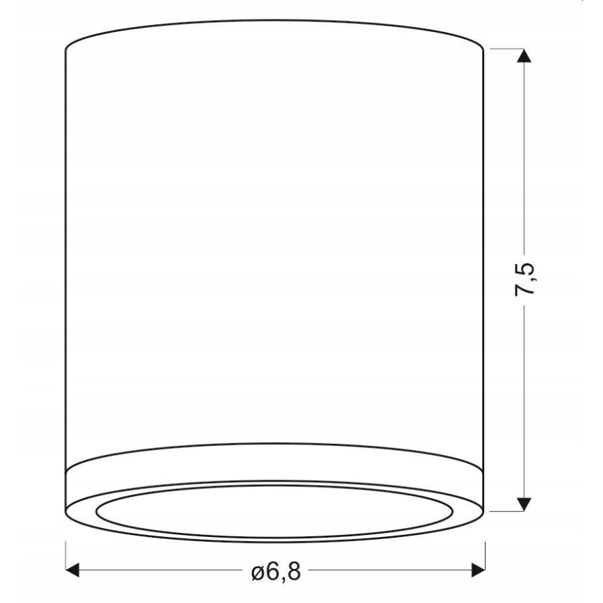 LED Лампа TUBA LED/5W/230V бяла/бежова
