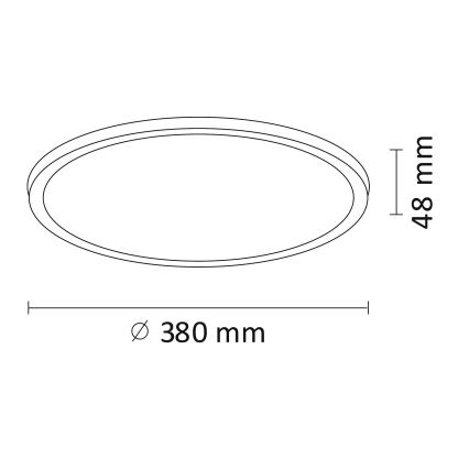 LED Лампа WOODY LED/24W/230V Ø 38 cм