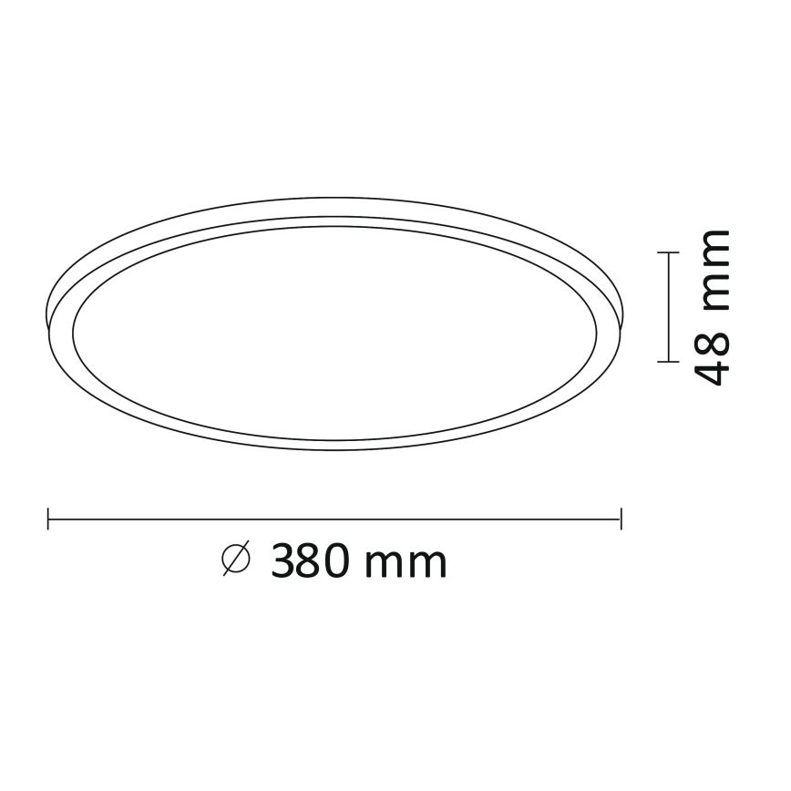 LED Лампа WOODY LED/24W/230V Ø 38 cм