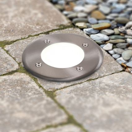 LED Лампа за алея MIVO LED/3W/230V Ø 12 см IP67 матов хром