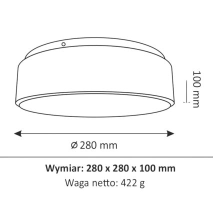 LED Лампа за баня RENE LED/15W/230V IP44 бяла