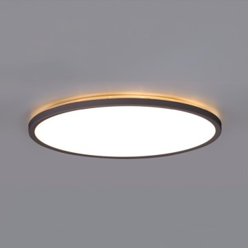 LED Лампа за баня с датчик за движение и здрач NIVERA LED/12W/230V IP54 3000/4000/6000K Ø 22,5 см черен + дистанционно управление