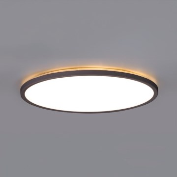 LED Лампа за баня с датчик за движение и здрач NIVERA LED/18W/230V IP54 3000/4000/6000K Ø 30 см черен + дистанционно управление