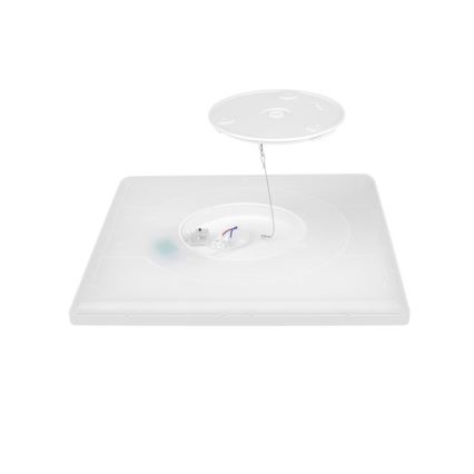 LED Лампа за баня с датчик за движение и здрач NIVERA LED/12W/230V IP54 3000/4000/6000K 22,5x22,5 см бял + дистанционно управление