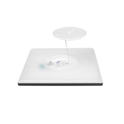 LED Лампа за баня с датчик за движение и здрач NIVERA LED/18W/230V IP54 3000/4000/6000K 30x30 см черен + дистанционно управление