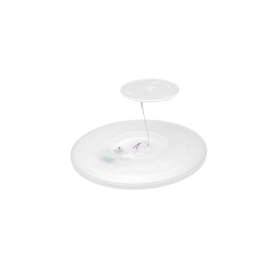 LED Лампа за баня с датчик за движение и здрач NIVERA LED/24W/230V IP54 3000/4000/6000K Ø 30 см черен + дистанционно управление