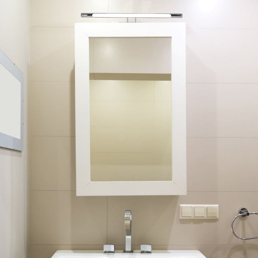 LED Лампа за огледало LED/9W/230V 3000K 50 см лъскав хром