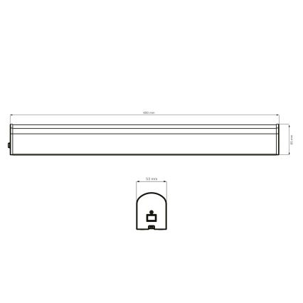 LED Лампа за огледало в баня ALEX LED/15W/230V 4000K 60 см IP44 лъскав хром