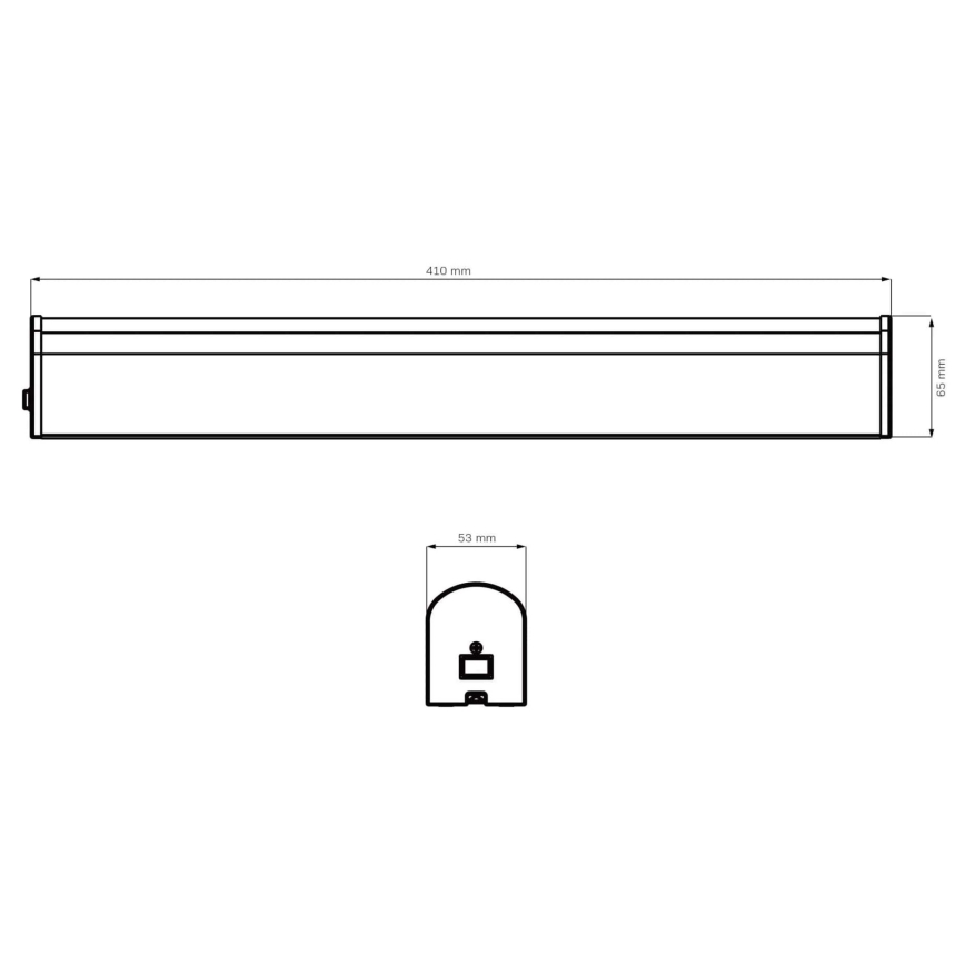 LED Лампа за огледало в баня ALEX LED/8W/230V 4000K 41 см IP44 черен