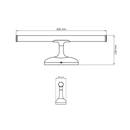 LED Лампа за огледало в баня ARMONA LED/6W/230V 4000K 40 см IP44 лъскав хром