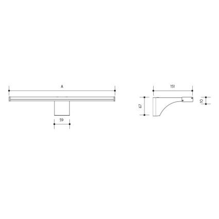 LED Лампа за огледало в баня ELESAR LED/8W/230V IP44 3000K