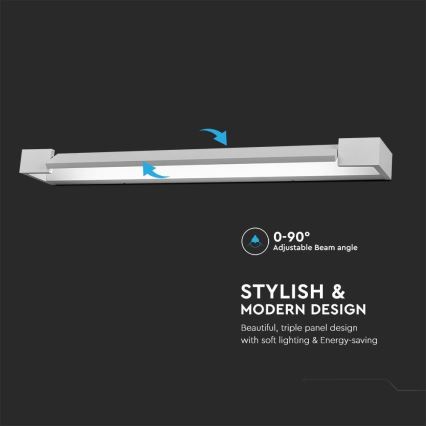 LED Лампа за огледало в баня LED/16W/230V 3000K IP44 60 см бял