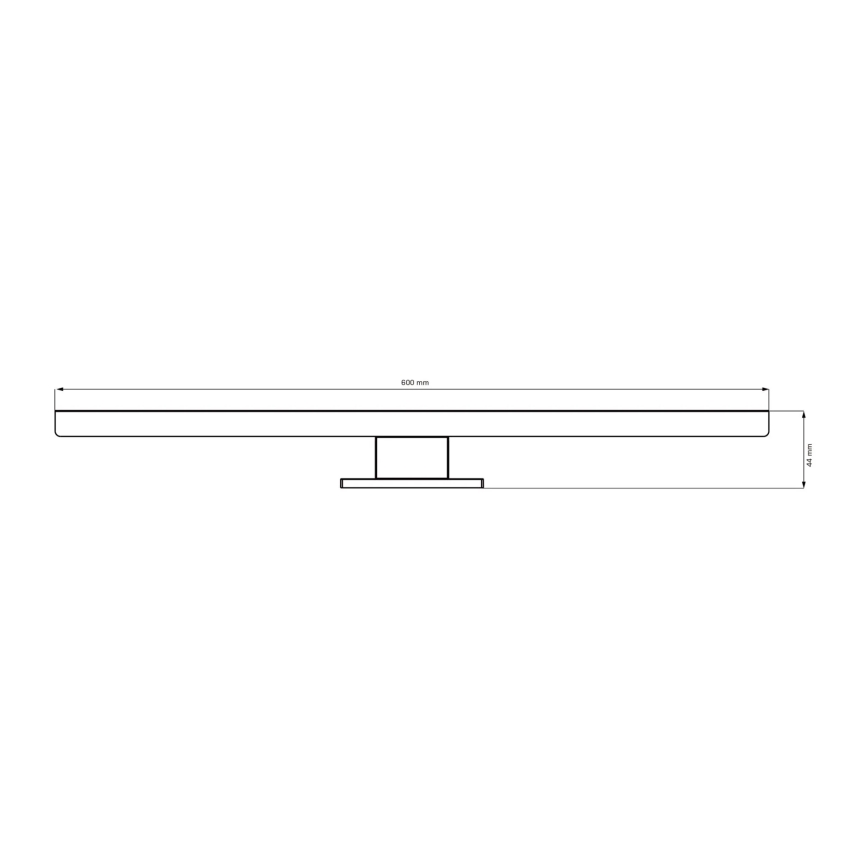LED Лампа за огледало в баня SAMOS LED/12W/230V 4000K 60 см IP44 черен