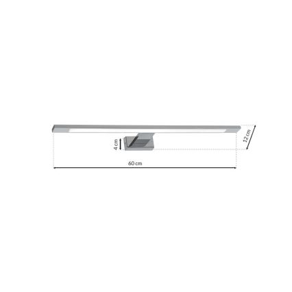 LED Лампа за огледало в баня SHINE LED/12W/230V IP44 лъскав хром