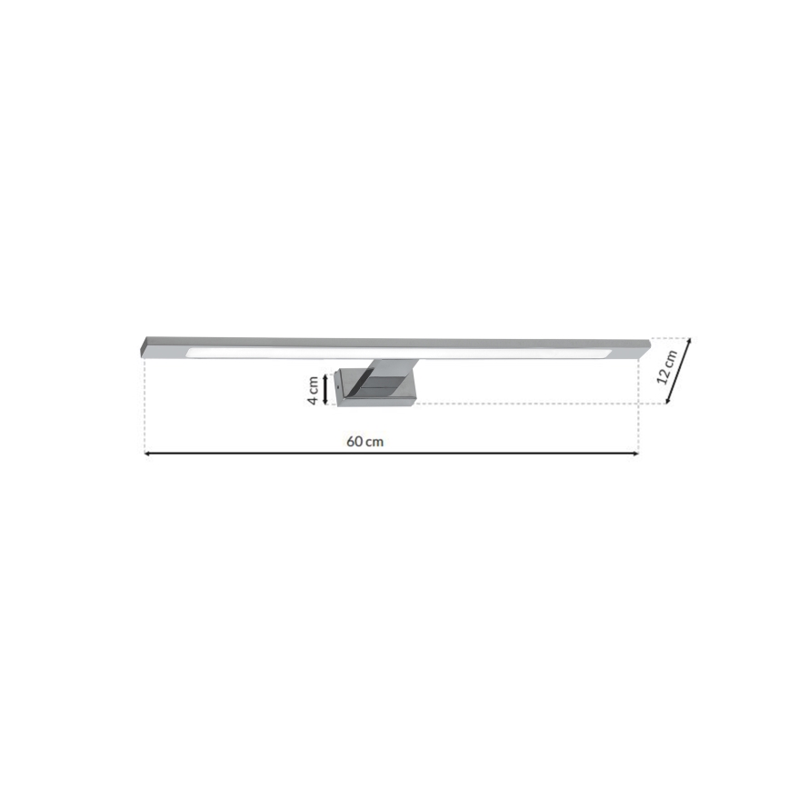 LED Лампа за огледало в баня SHINE LED/12W/230V IP44 лъскав хром