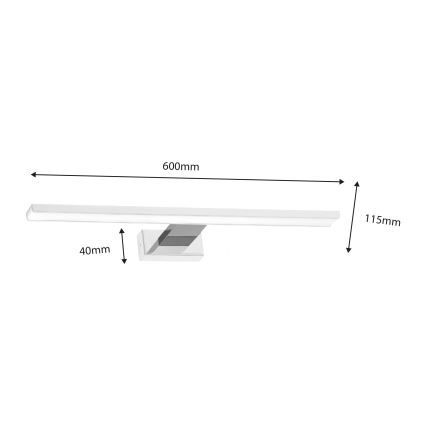 LED Лампа за огледало в баня SHINE LED/13,8W/230V IP44 бял/лъскав хром