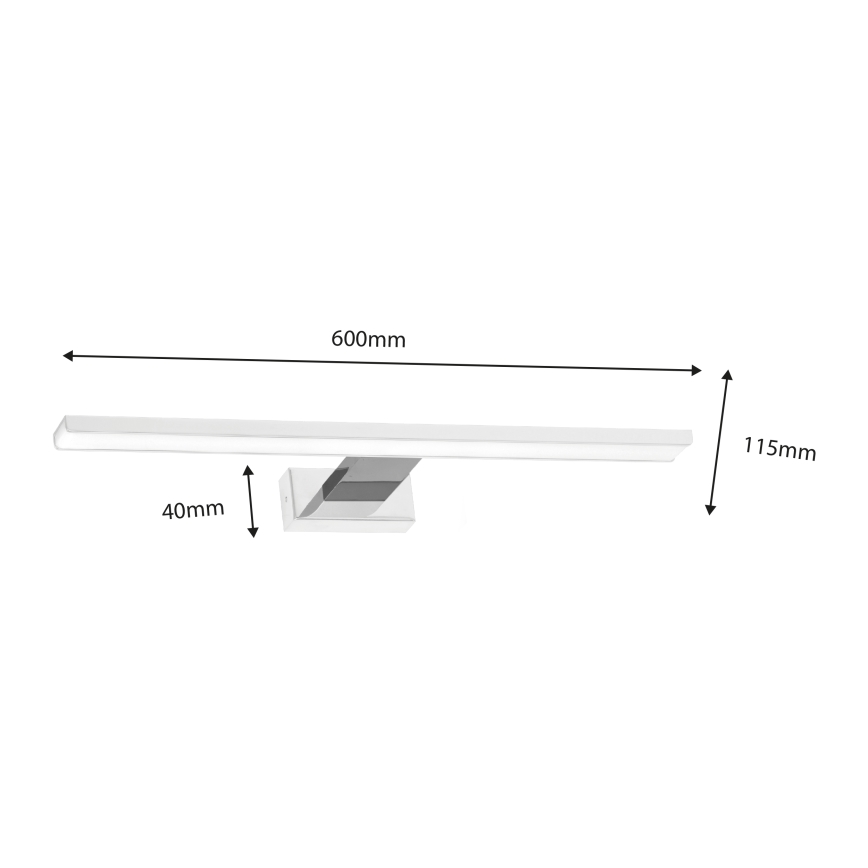 LED Лампа за огледало в баня SHINE LED/13,8W/230V IP44 бял/лъскав хром
