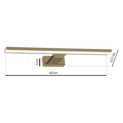 LED Лампа за огледало в баня SHINE LED/13,8W/230V IP44 месинг