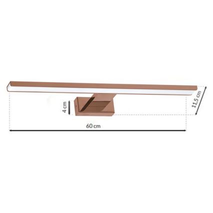 LED Лампа за огледало в баня SHINE LED/13,8W/230V IP44 Розовозлатист