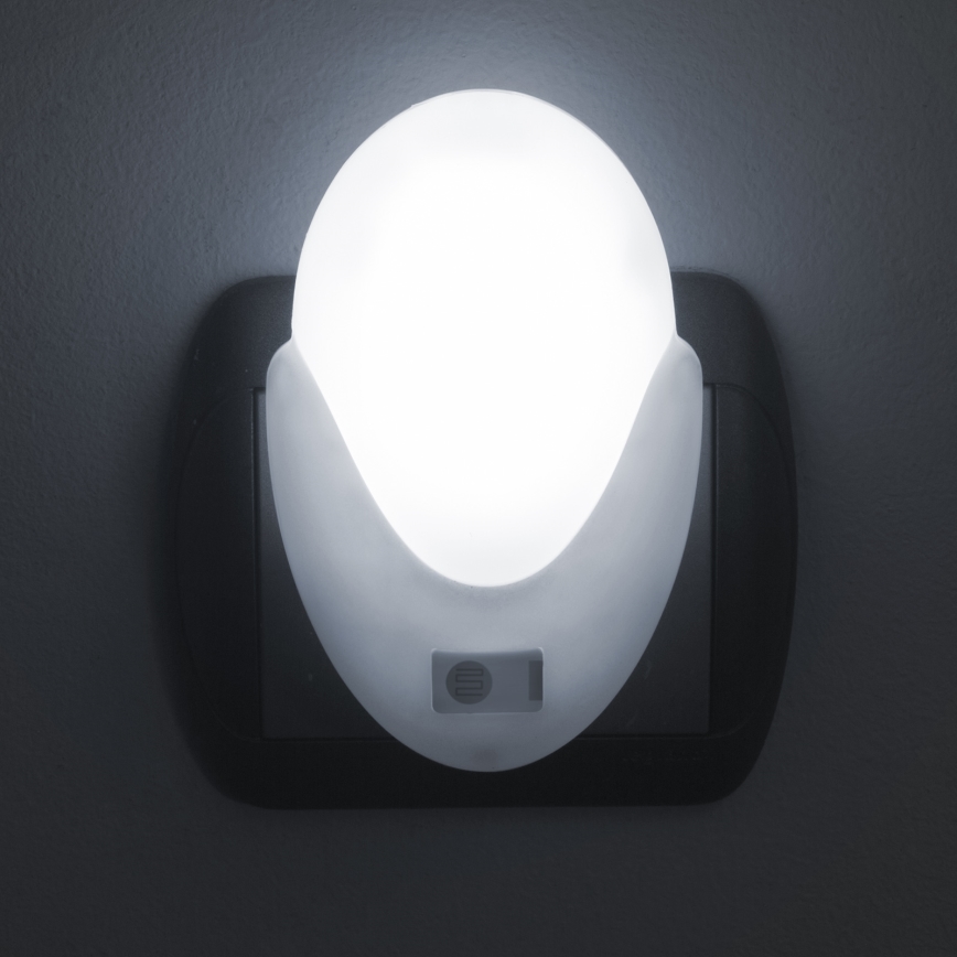 LED Лампа за ориентация за контакт със сензор за здрач LED/1W/230V