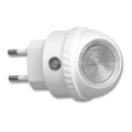 LED Лампа за ориентация за контакт със сензор за здрач LED/1W/230V