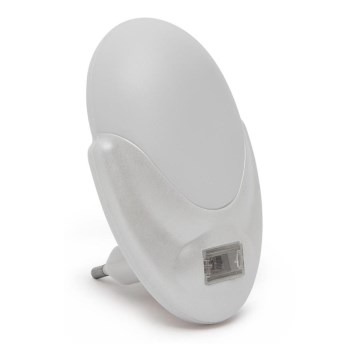 LED Лампа за ориентация за контакт със сензор за здрач LED/1W/230V