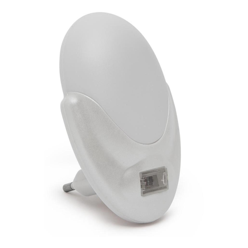 LED Лампа за ориентация за контакт със сензор за здрач LED/1W/230V