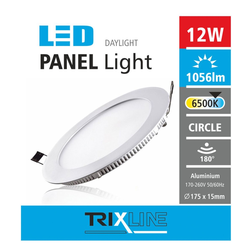 LED Лампа за окачен таван CIRCLE LED/12W/230V 6500K Ø 17,5 cm бял