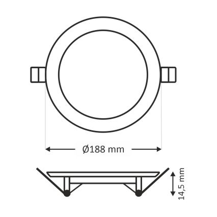 LED Лампа за окачен таван CIRCLE LED/15W/230V 6500K Ø 18,8 cm бял