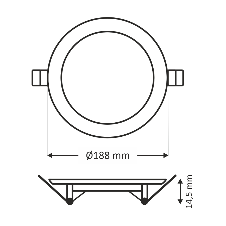 LED Лампа за окачен таван CIRCLE LED/15W/230V 6500K Ø 18,8 cm бял