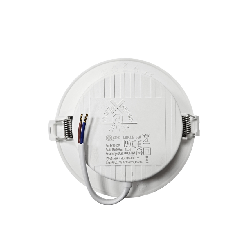 LED Лампа за окачен таван CIRCLE LED/6W/230V 4000K Ø 12 см бял