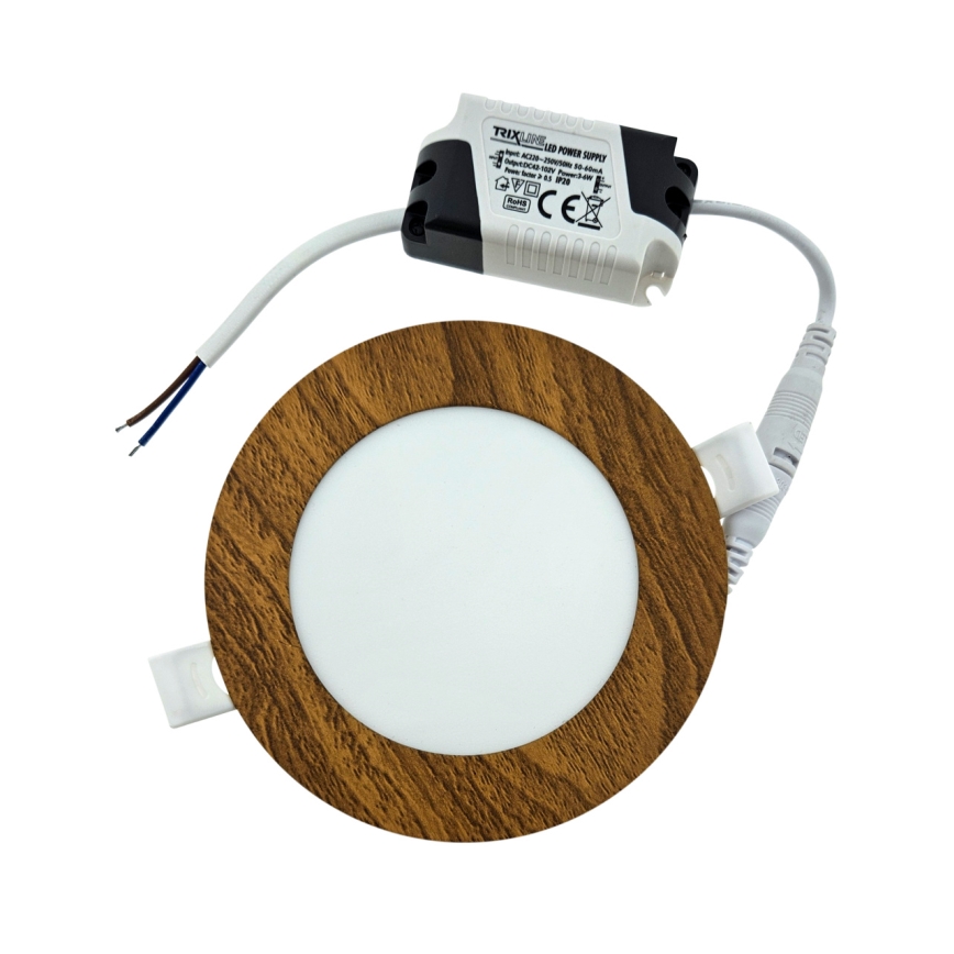 LED Лампа за окачен таван CIRCLE LED/6W/230V 4200K Ø 11,8 cm кафяв